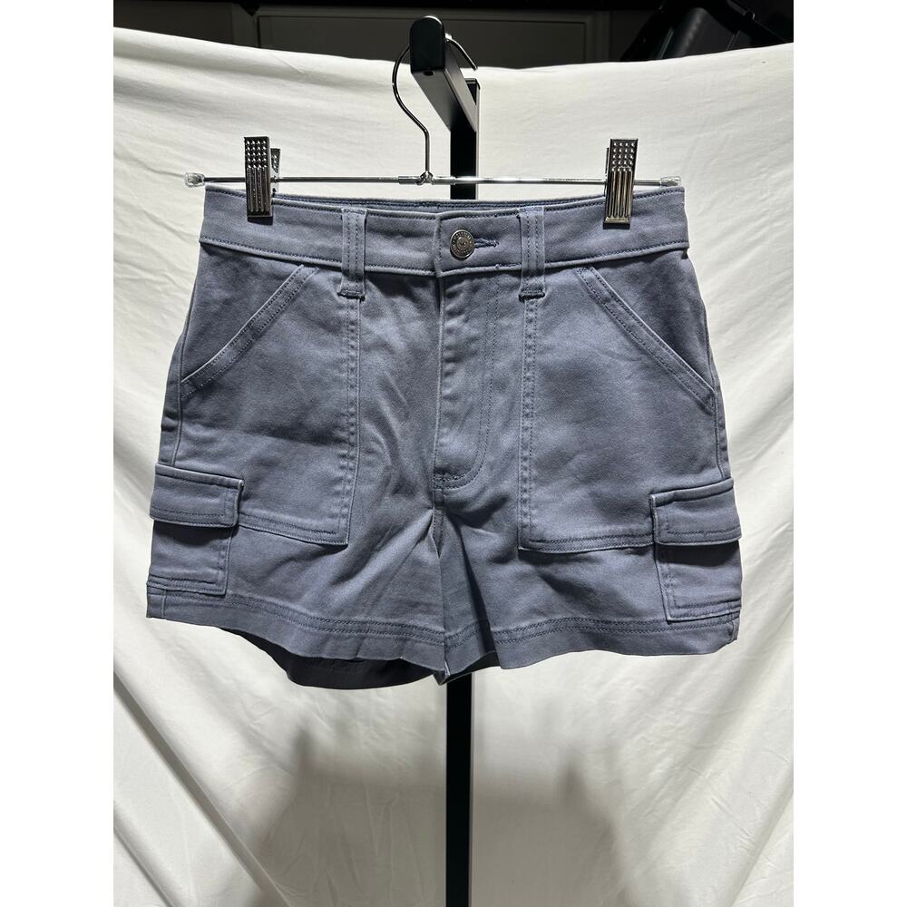 Hollister Gray Cargo Juniors 00/000 W24 Shorts Y2K Streetwear Casual EUC Women’s - Picture 5 of 8